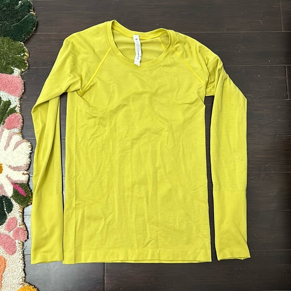 lululemon athletica Tops - Swiftly Tech Longsleeve Yellow Pear